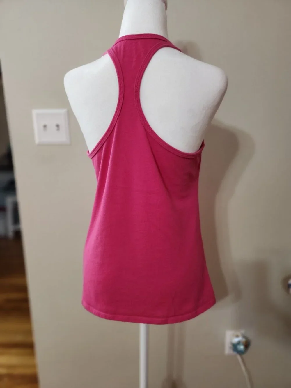 Pink & White Nike Dri Fit Tank - Size L